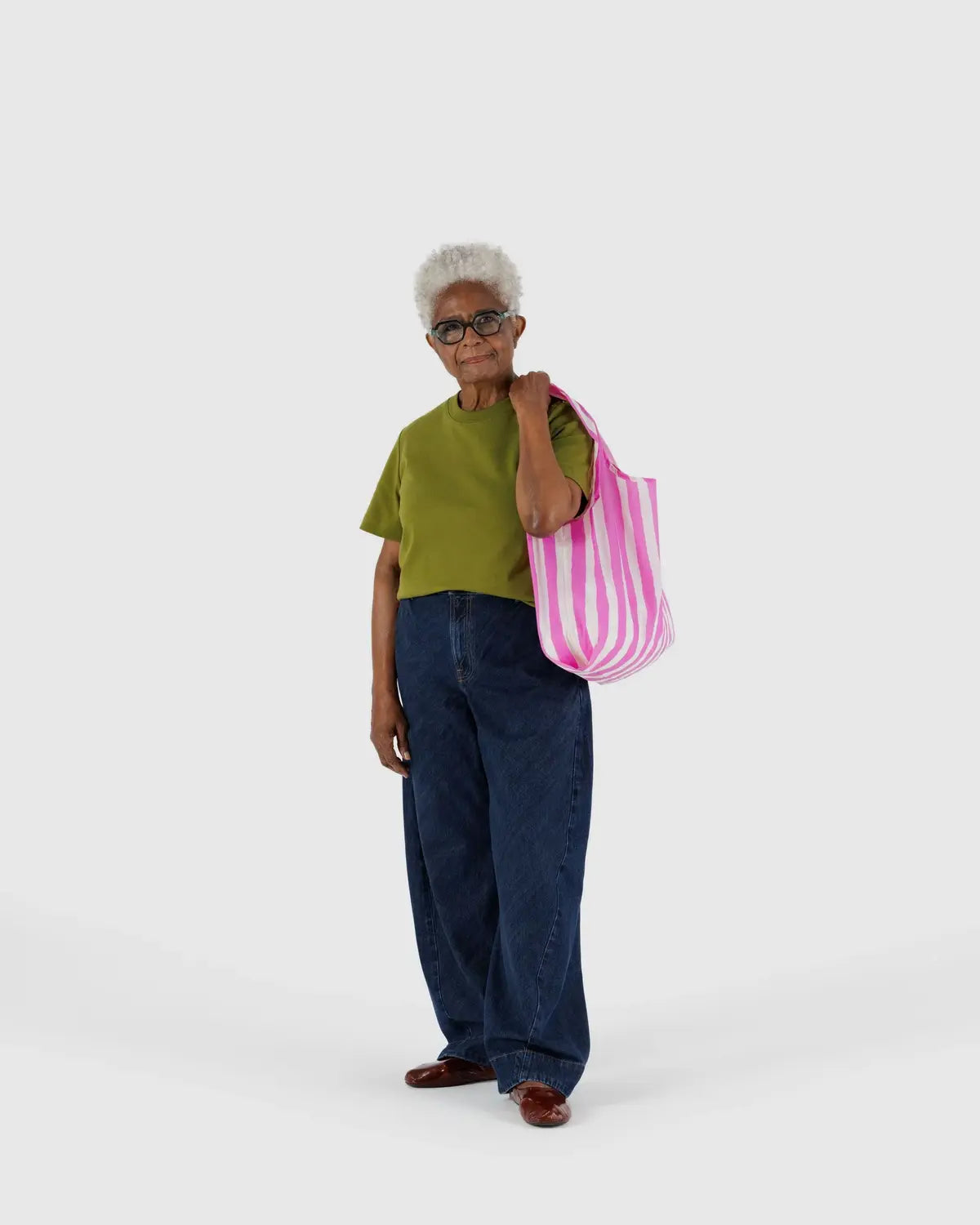 Baggu Standard Pink Painted Stripe