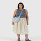 Baggu Medium Nylon Crescent Bag Light Blue Gingham