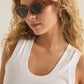 Z Supply Love Sick Polarized Sunglasses Chesnut