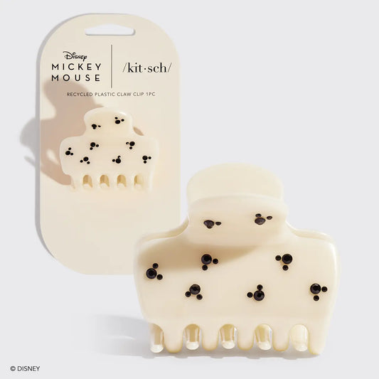 Kitsch x Mickey and Minnie Recycled Puff Claw Clip Cream