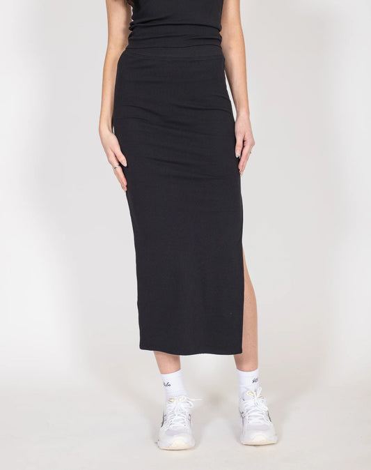 Brunette The Label Ribbed Maxi Skirt