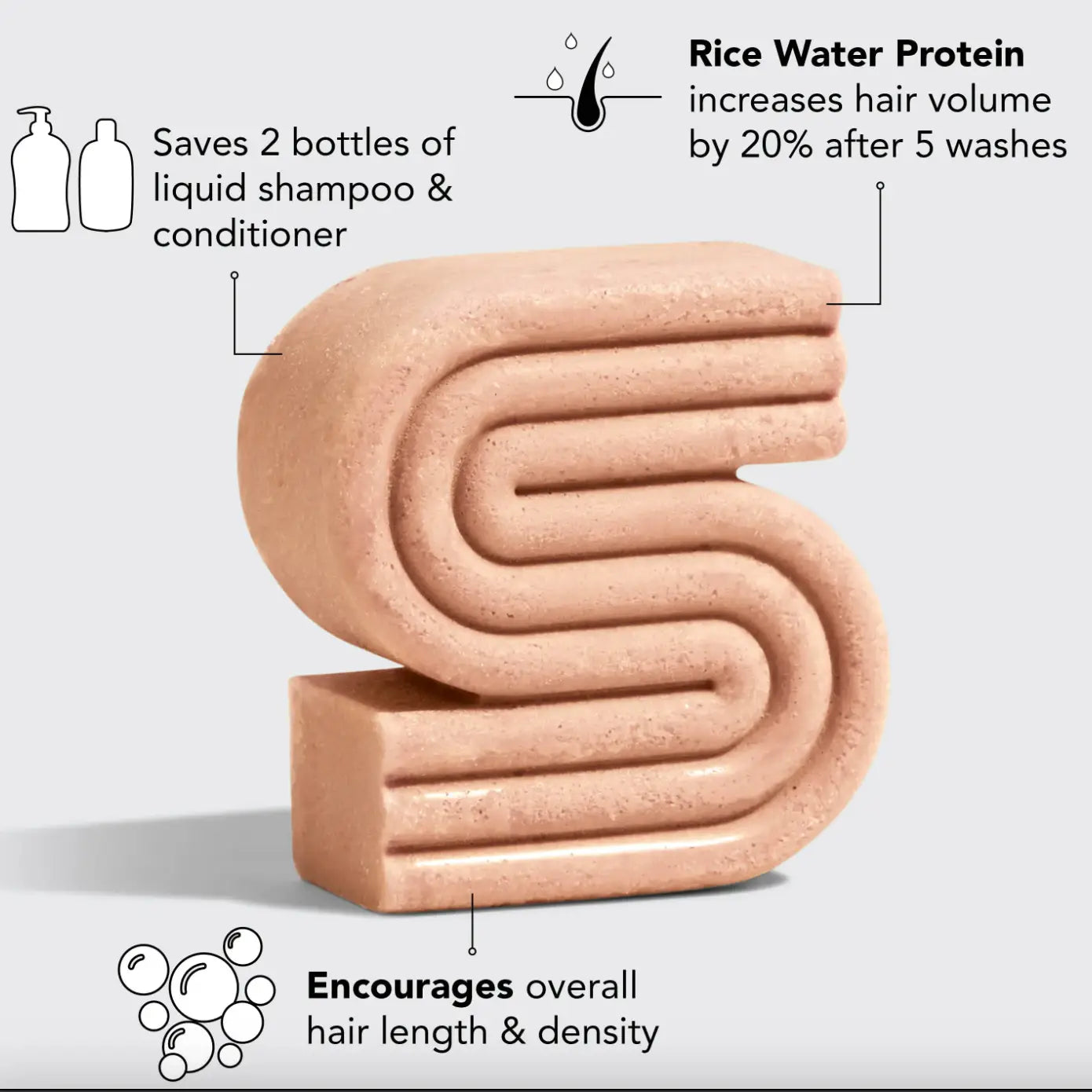 Kitsch Rice Water Protein Shampoo Bar