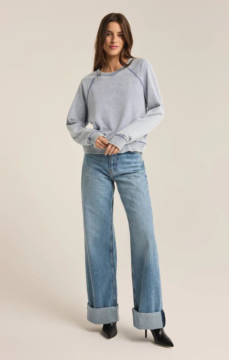 Z Supply Saldana Knit Denim Top