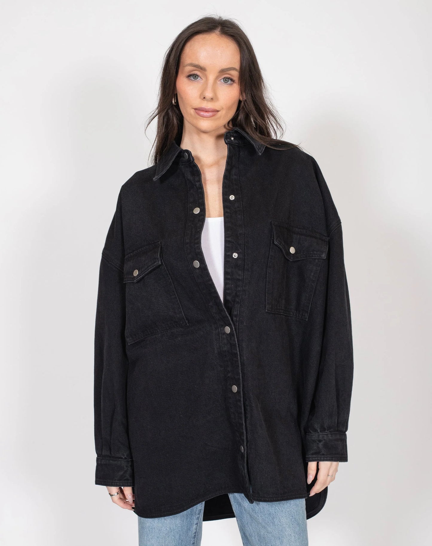 Brunette The Label Shania Denim Jacket- Black