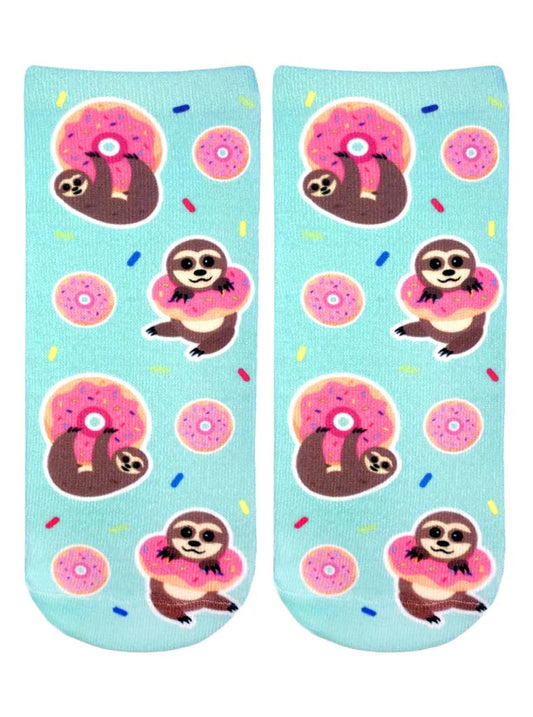 Living Royal Sloth Donut Ankle Socks