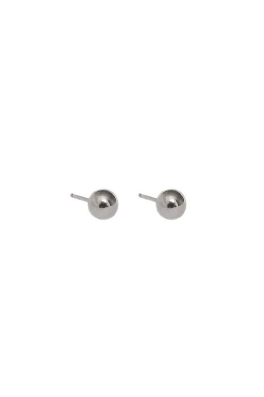 Lisbeth Sphere Silver Stud Earrings