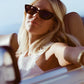 Z Supply x The Salty Blonde Staycation Polarized Sunglasses Black Gloss