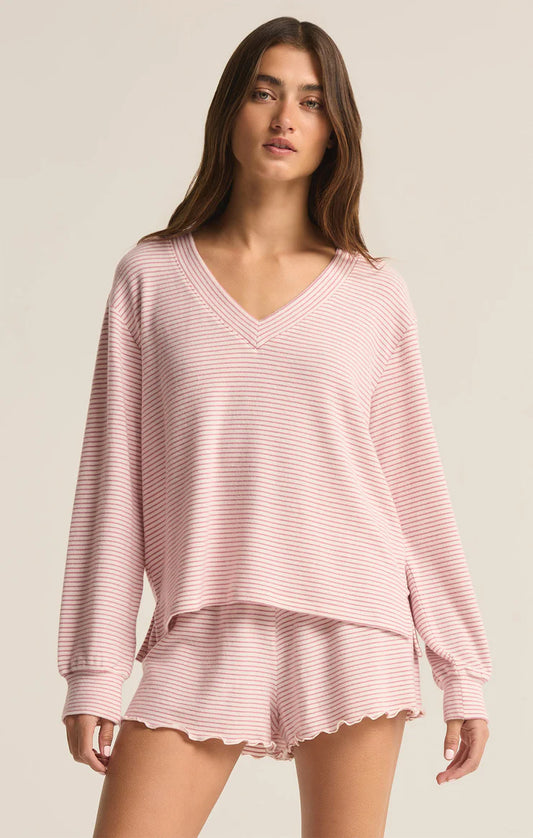 Z Supply Stay Cozy Stripe Long Sleeve Top