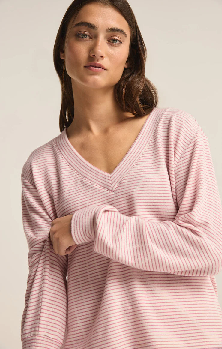 Z Supply Stay Cozy Stripe Long Sleeve Top