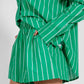 Brunette The Label Striped Boxer Short- Kelly Green