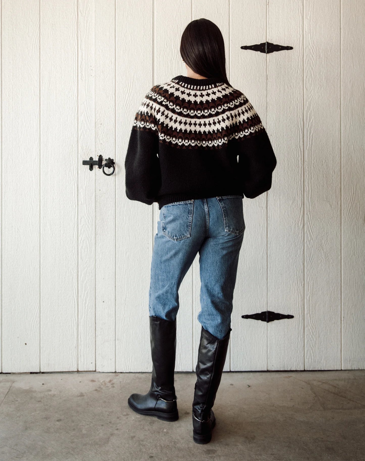 Brunette The Label Fair Isle Jacquard Sweater