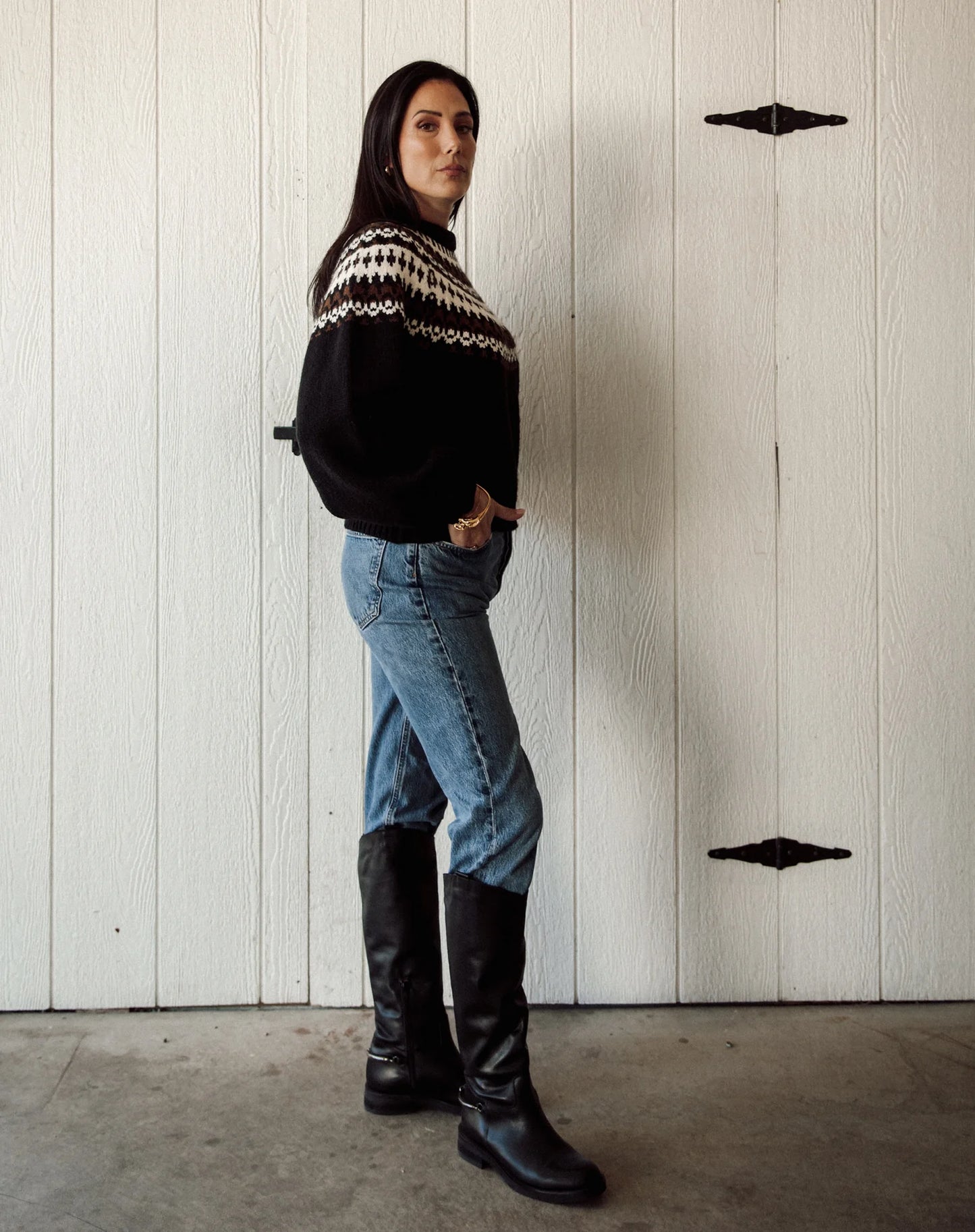 Brunette The Label Fair Isle Jacquard Sweater
