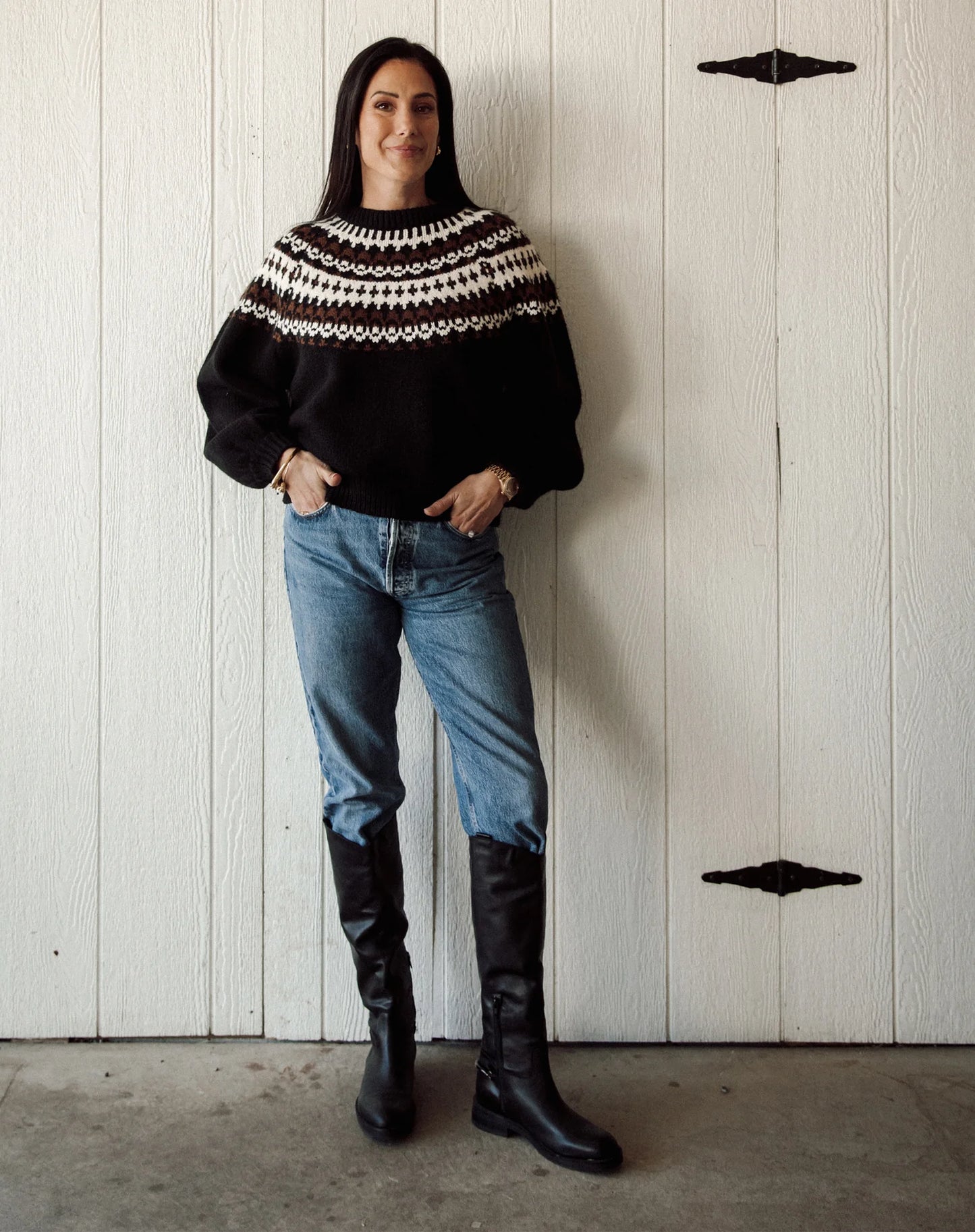 Brunette The Label Fair Isle Jacquard Sweater