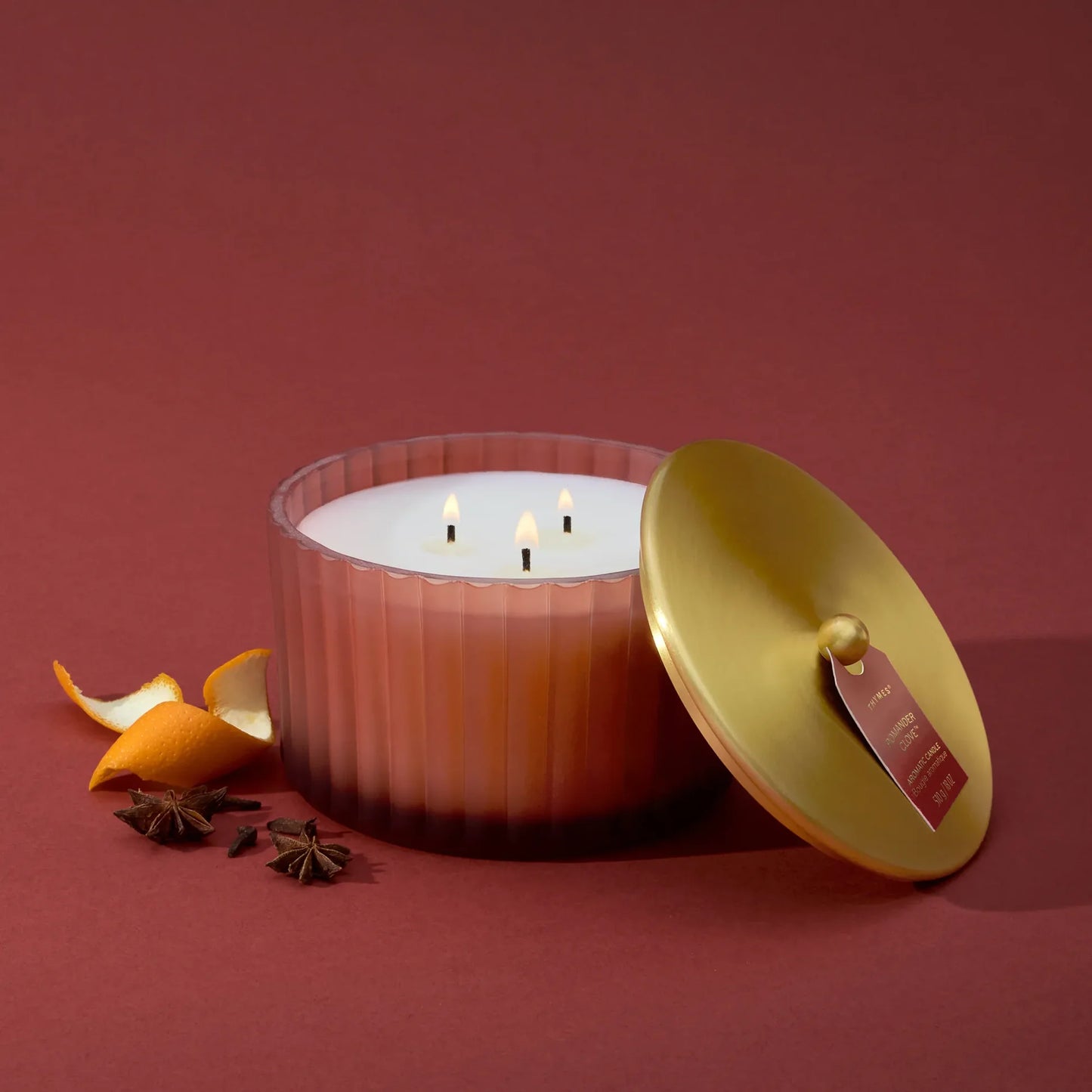 Thymes Pomander Clove 3 Wick Candle