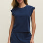 Z Supply Camino Jersey Denim Top