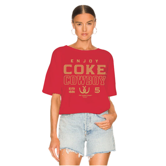 The Laundry Room Enjoy Coke Cowboy Horseshoe Oversized Tee