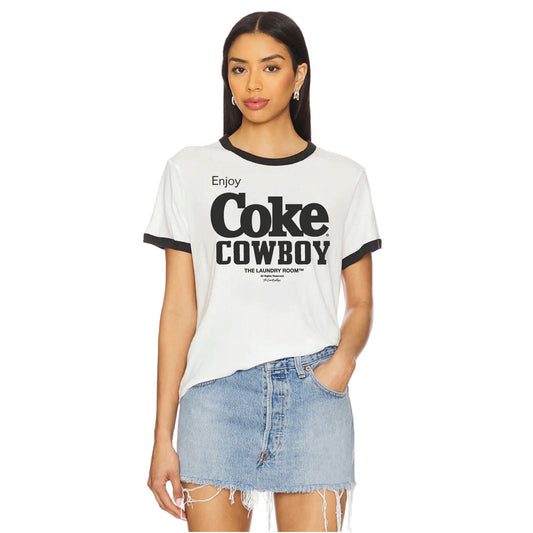 The Laundry Room Enjoy Coke Cowboy Ringer Tee
