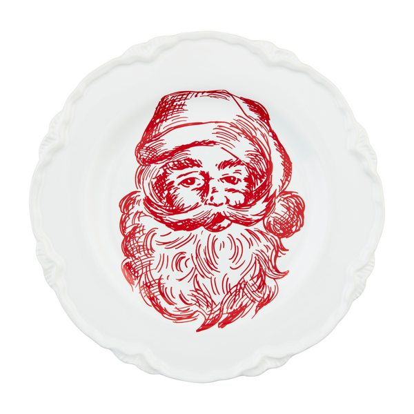 Mudpie Santa Toile Christmas Dessert Plate