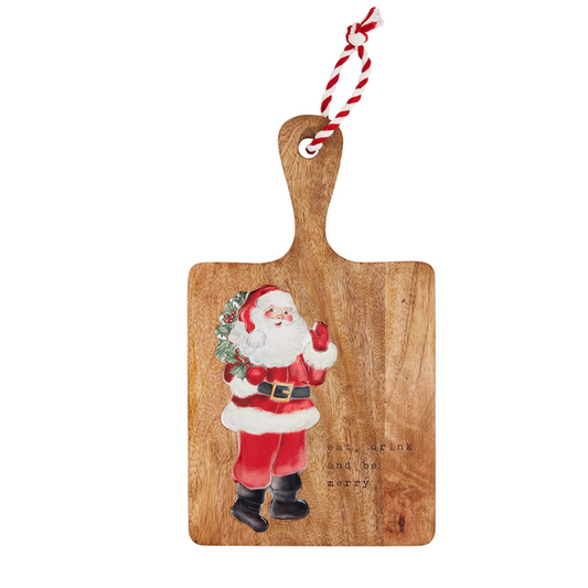 Mudpie Rectangle Santa Enamel Charcuterie Board