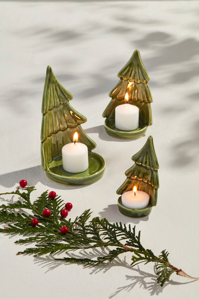 Mudpie Christmas Tree Votive Set