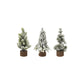 Mini Tree With Faux Wood Base And LED Lights